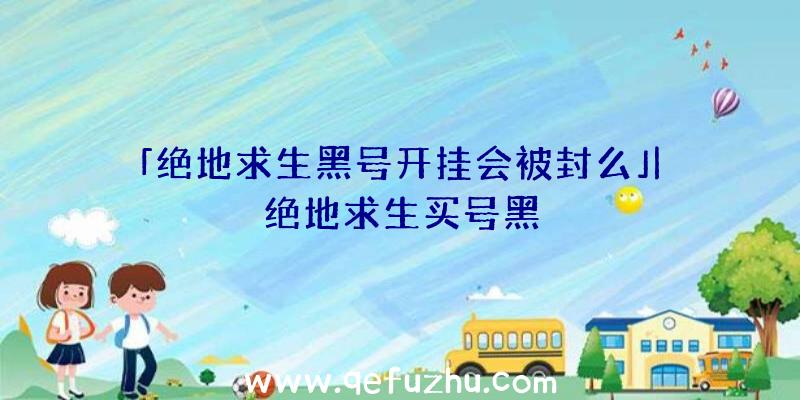 「绝地求生黑号开挂会被封么」|绝地求生买号黑